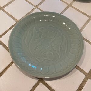 Fish pottery plate